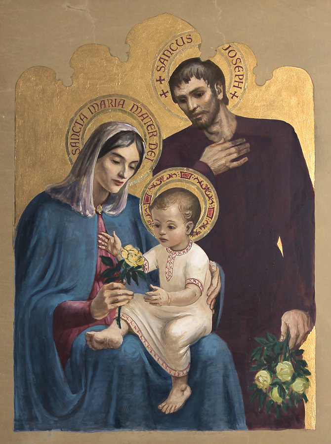Restored cartoon for the Holy Family