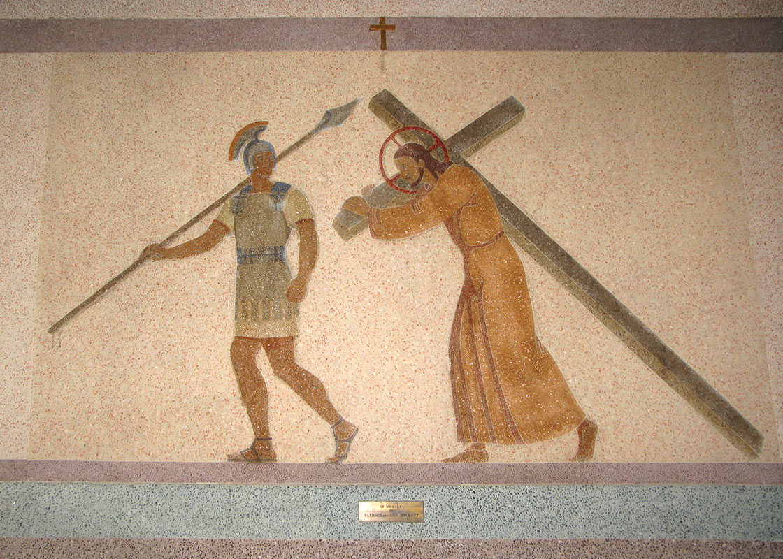 Jesus accepts his cross