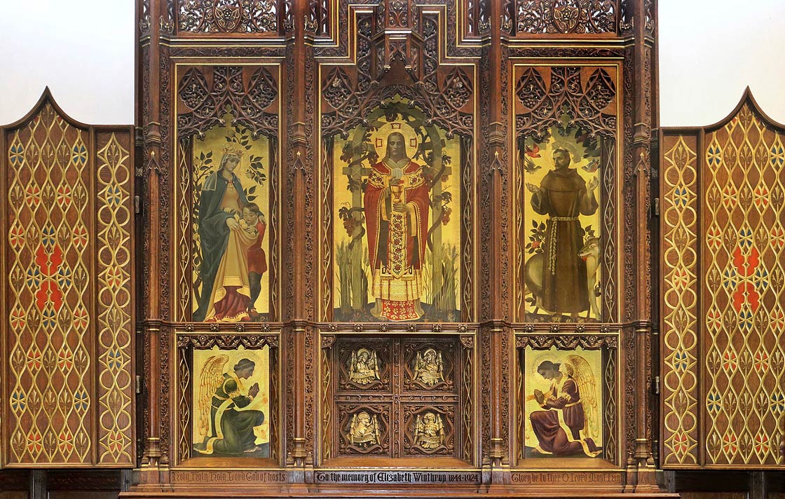 Winthrop Memorial altarpiece with open doors