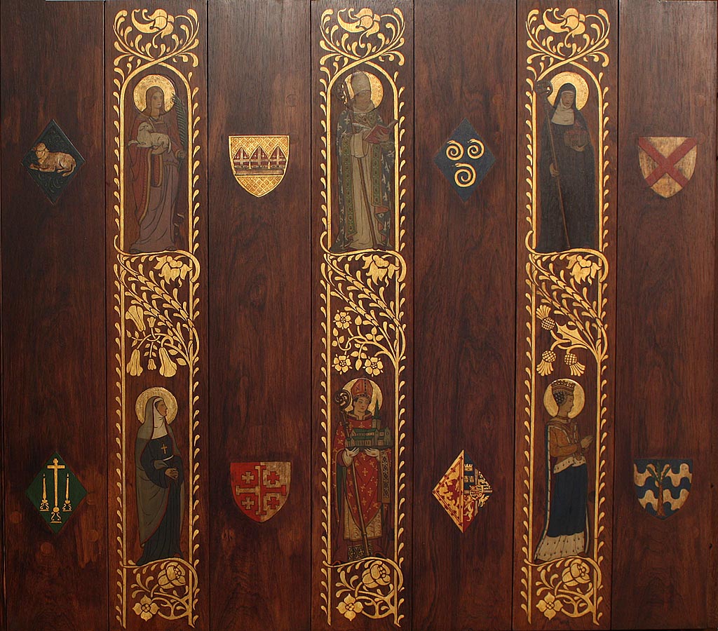 Individual saints on left door panel