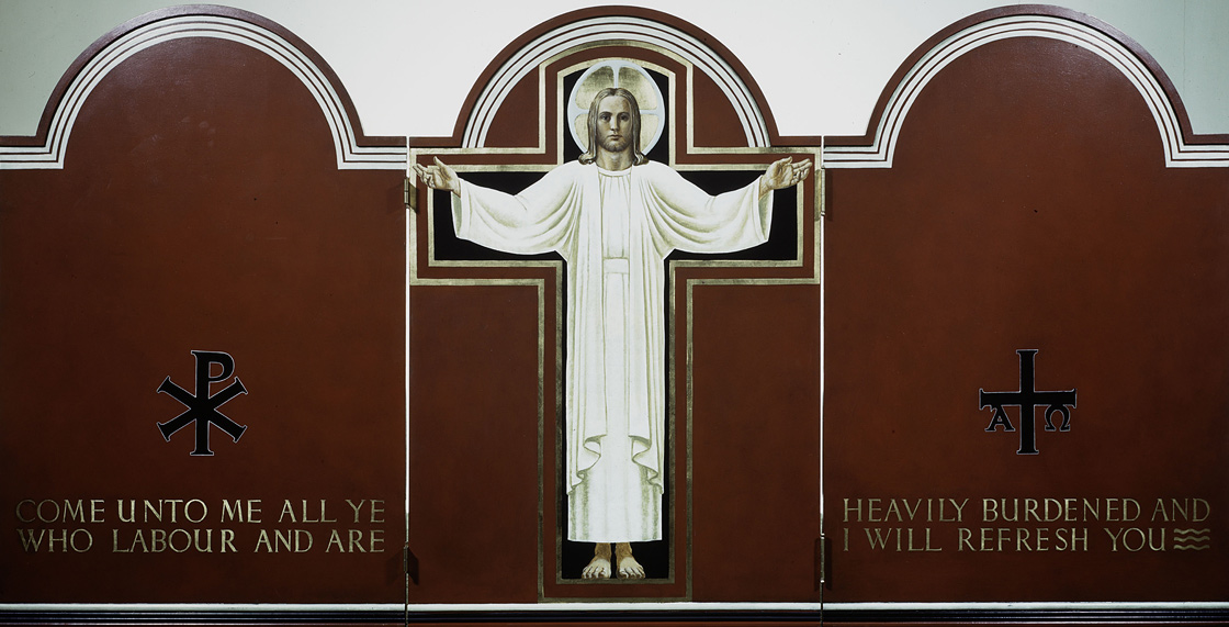 Triptych 18, Christ with Arms Outstretched. Photograph in Citizens Committee for the Army, Navy, and Air Force Records, 1940-1945. Archives of American Art, Smithsonian Institution, Washington, DC