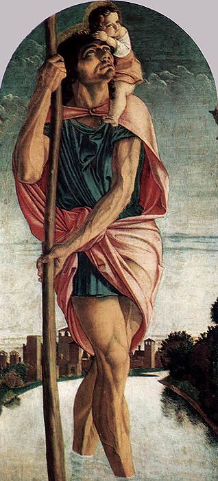 Giovanni Bellini, St. Christopher Carrying the Christ Child,1464-68